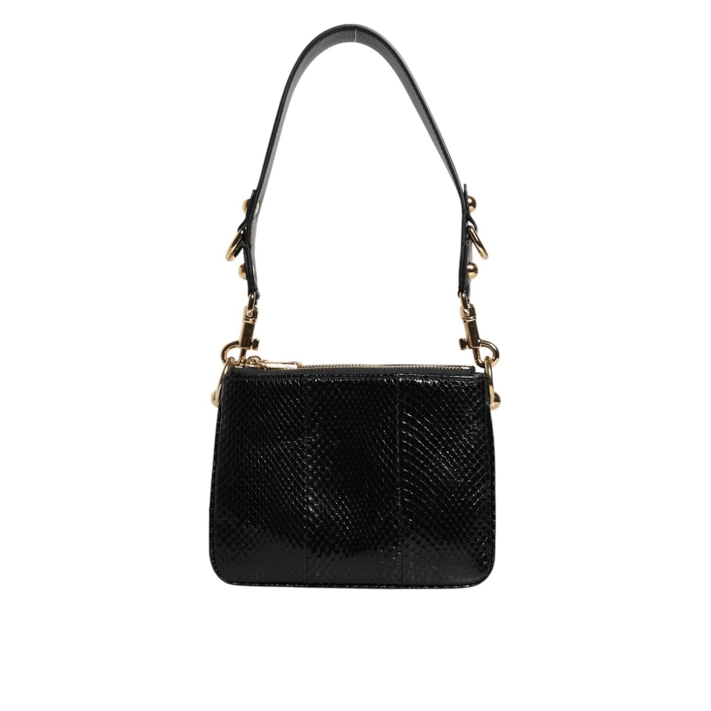 Dolce & Gabbana Black Exotic Leather Shoulder Sling Clutch Bag BAG4600