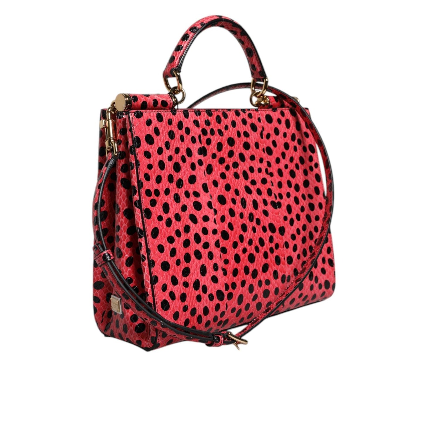Dolce & Gabbana Pink Exotic Leather Top Handle Tote Crossbody Bag BAG4602