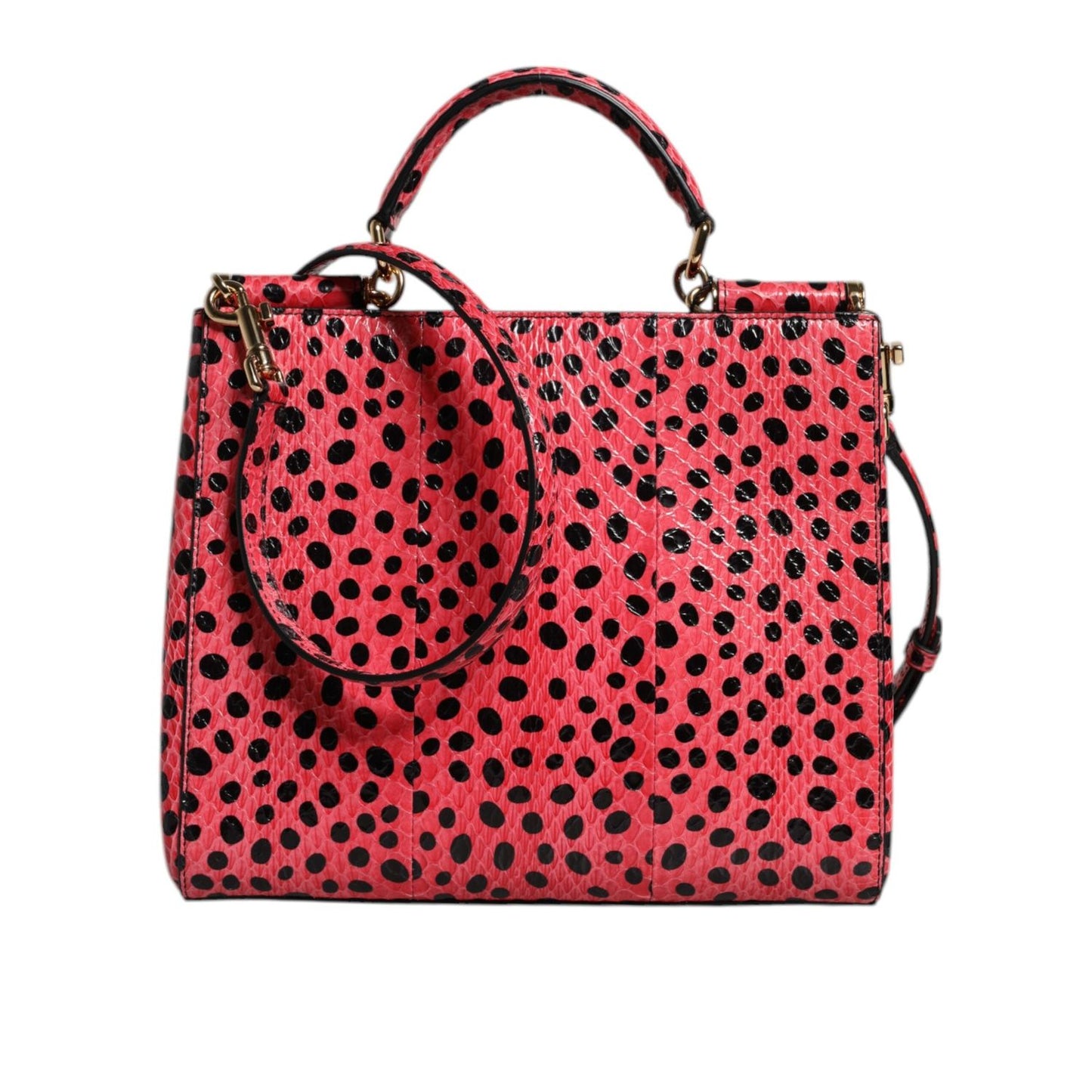Dolce & Gabbana Pink Exotic Leather Top Handle Tote Crossbody Bag BAG4602