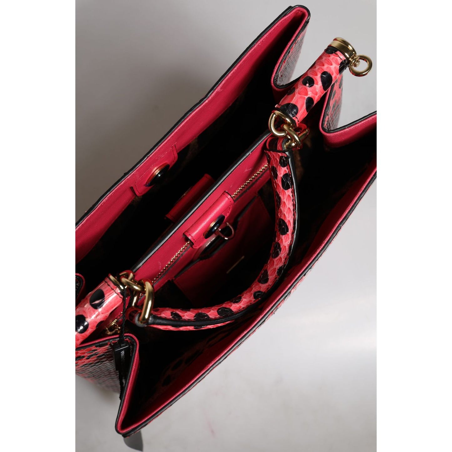 Dolce & Gabbana Pink Exotic Leather Top Handle Tote Crossbody Bag BAG4602