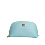 Dolce & Gabbana Light Blue Leather Handbag Clutch Mini Purse Pouch Bag BAG4605