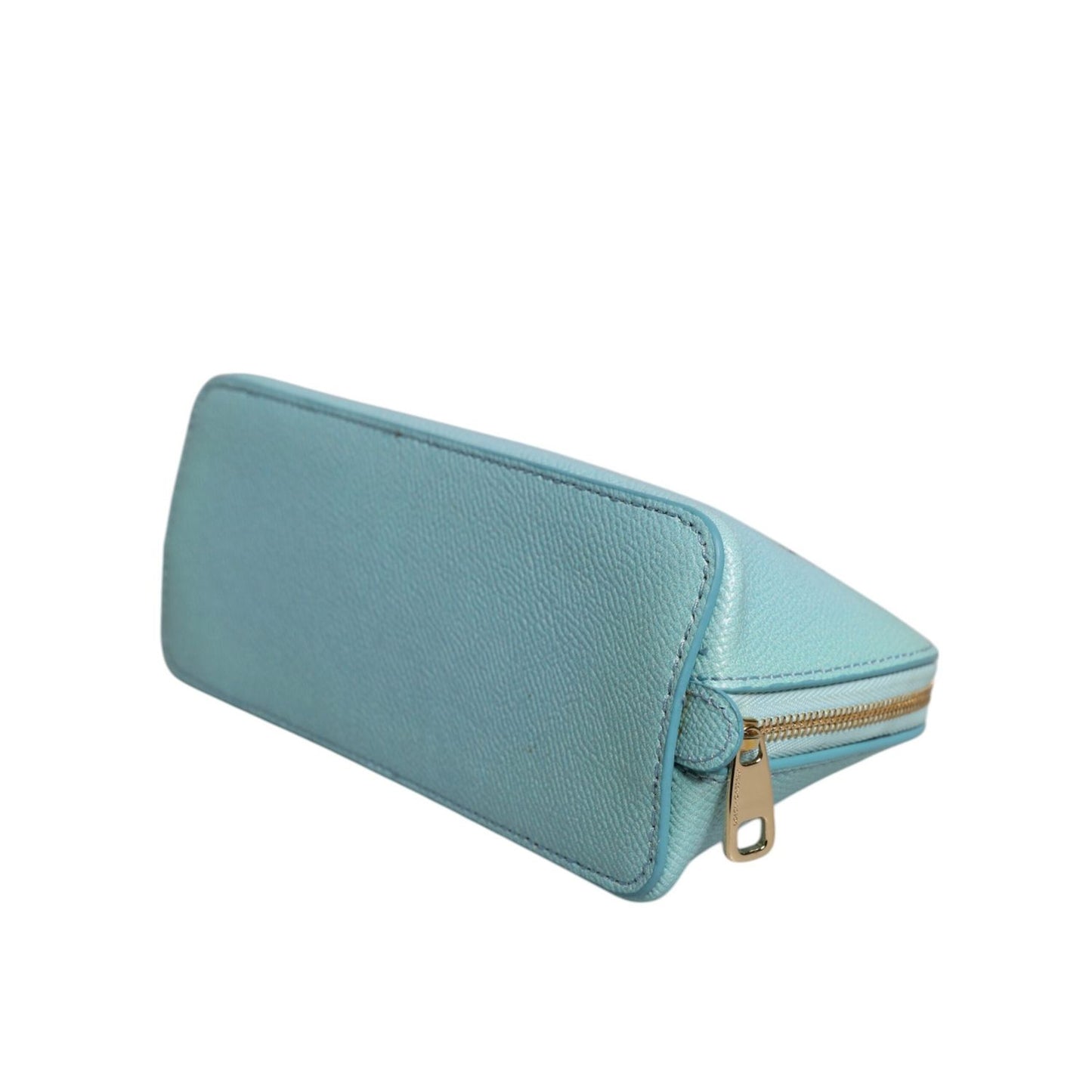 Dolce & Gabbana Light Blue Leather Handbag Clutch Mini Purse Pouch Bag BAG4605