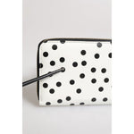 Dolce & Gabbana White Black Striped Leather Zip Around Continental Wallet BAG4609