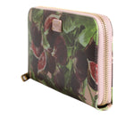 Dolce & Gabbana Multicolor Fig Fruit Dauphine Leather Zip Around Continental Wallet BAG4610