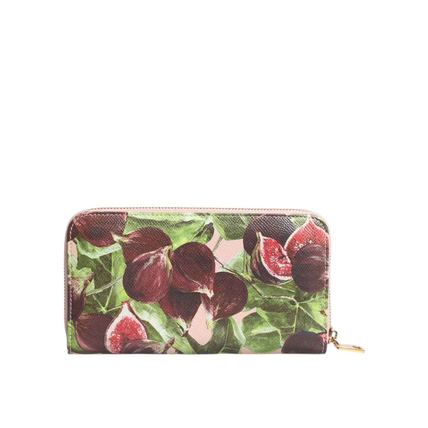 Dolce & Gabbana Multicolor Fig Fruit Dauphine Leather Zip Around Continental Wallet BAG4610