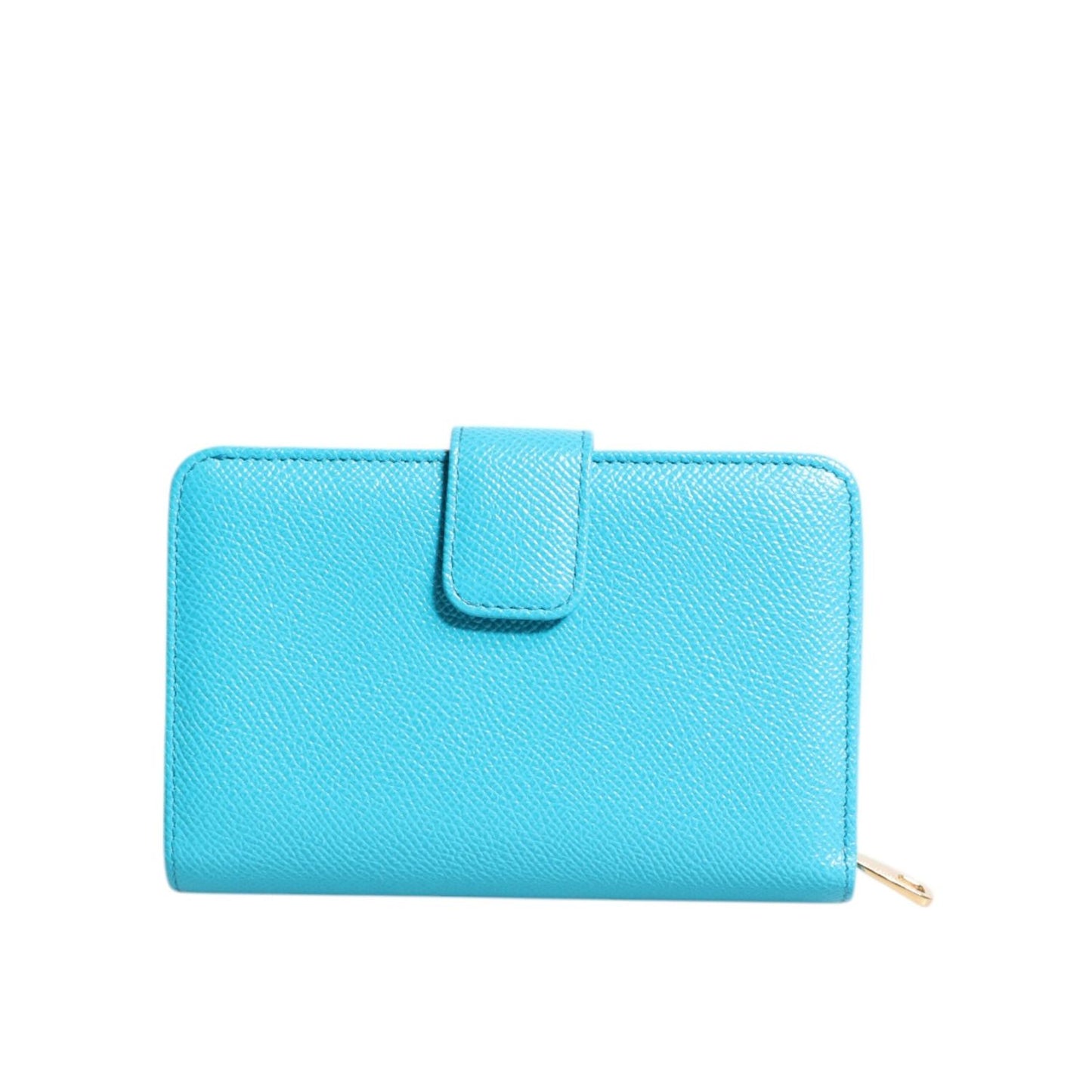 Dolce & Gabbana Light Blue Leather Bifold Continental Clutch Wallet BAG4613