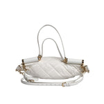 Dolce & Gabbana White Quilted Logo Plaque Belt Waist Fanny Pack Bag BAG4629