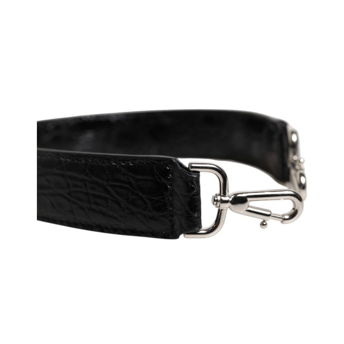 Dolce & Gabbana Black Alligator Leather Bag Shoulder Strap WMB436