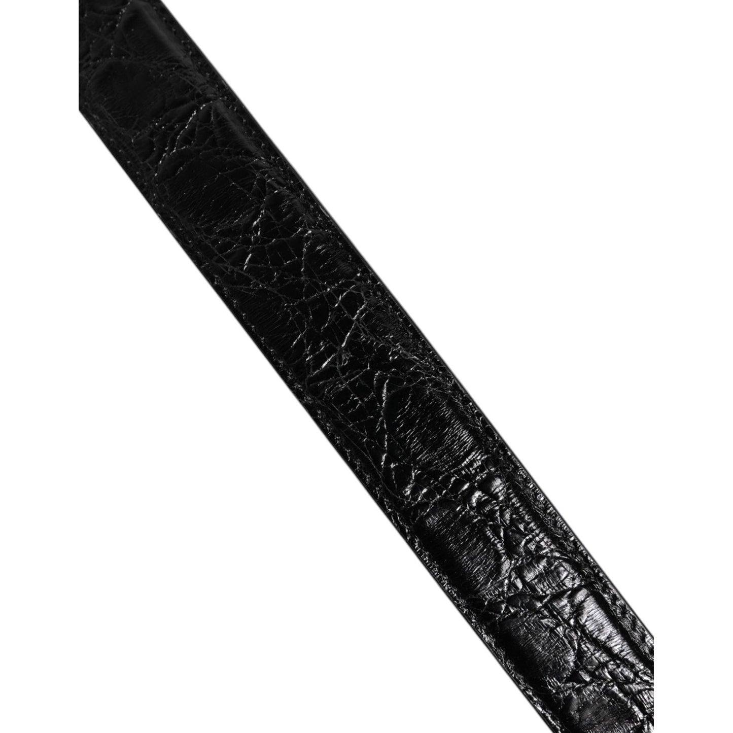 Dolce & Gabbana Black Alligator Leather Bag Shoulder Strap WMB436
