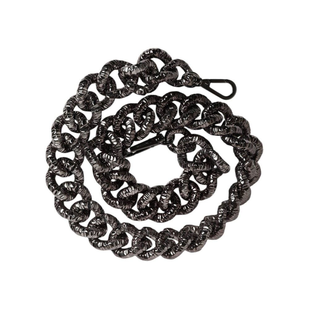 Dolce & Gabbana Black Chain Logo Engraved Bag Shoulder Strap WMB496