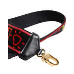 Dolce & Gabbana Black Cotton Printed Bag Shoulder Strap WMB499