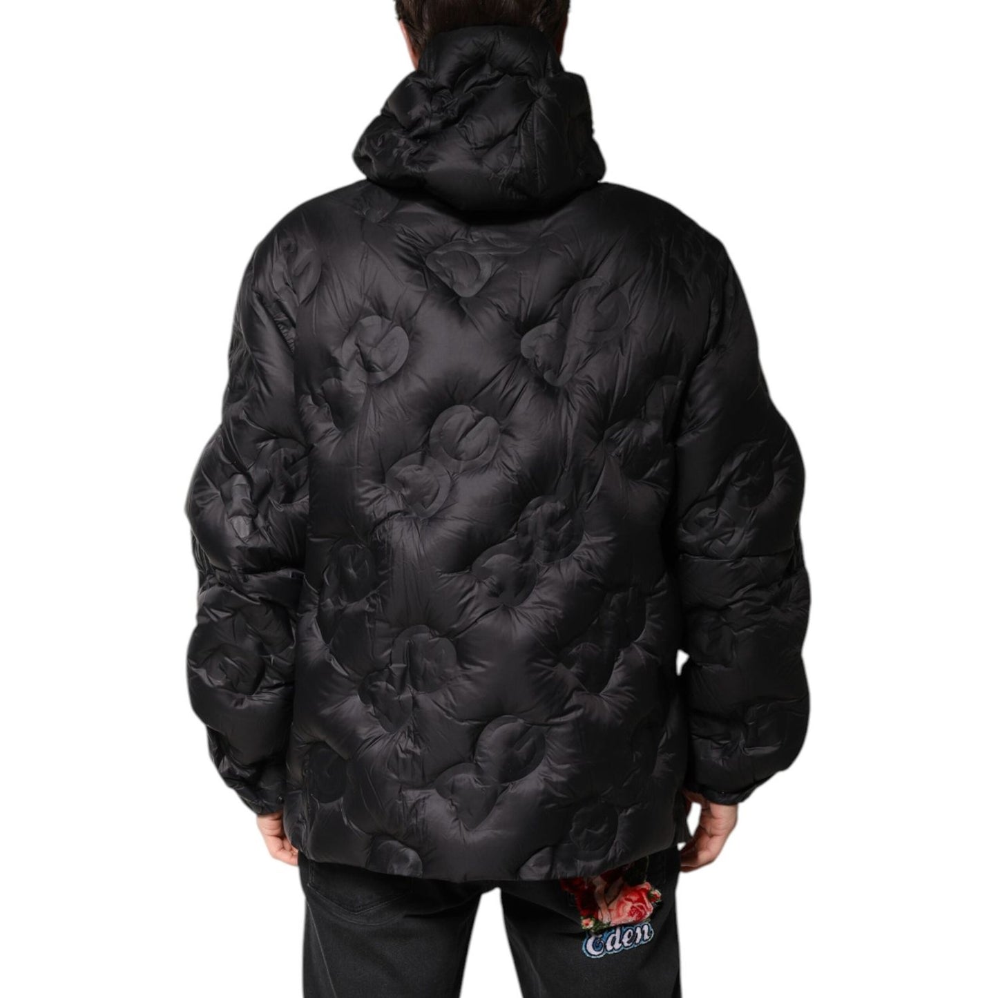Dolce & Gabbana Black Hooded Parka Coat Winter Jacket JKT41351-56