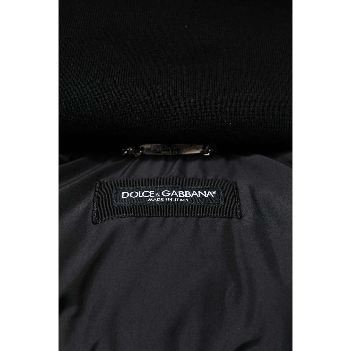 Dolce & Gabbana Blue Logo Full Zip Hooded Quilted Jacket JKT41406-46