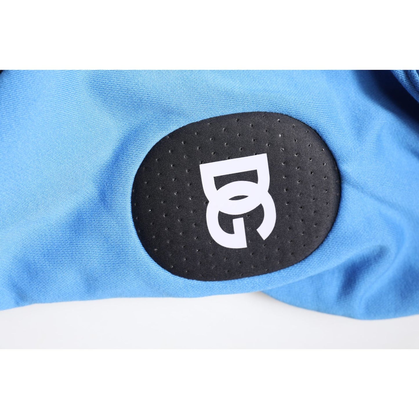 Dolce & Gabbana Blue Cotton Hooded Men Sportswear Vest Sweater