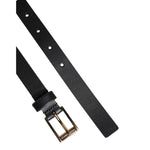Dolce & Gabbana Black Classic Gold Metal Logo Buckle Belt BEL9415-100