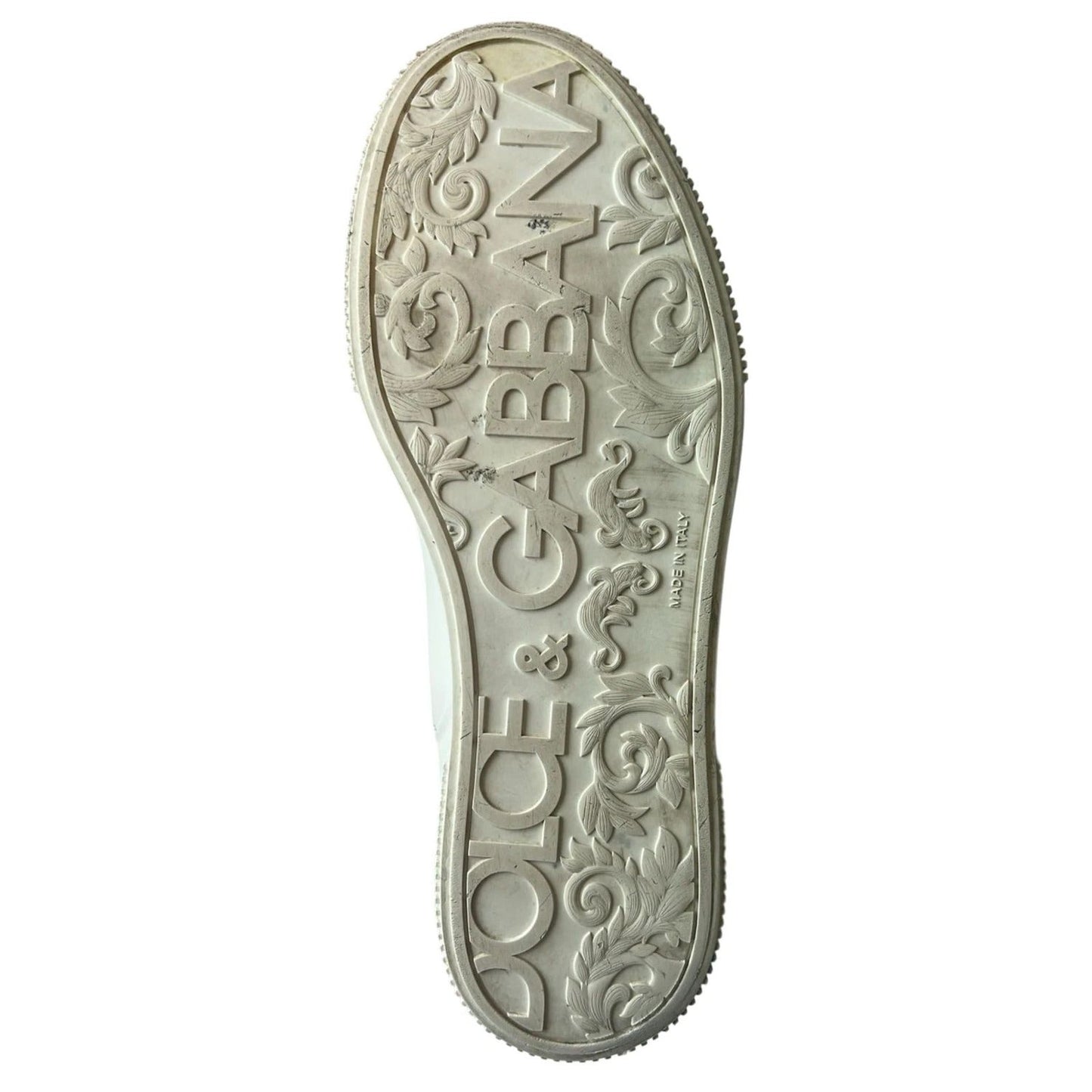Dolce & Gabbana White Miami Leather Low Top Sneakers Shoes