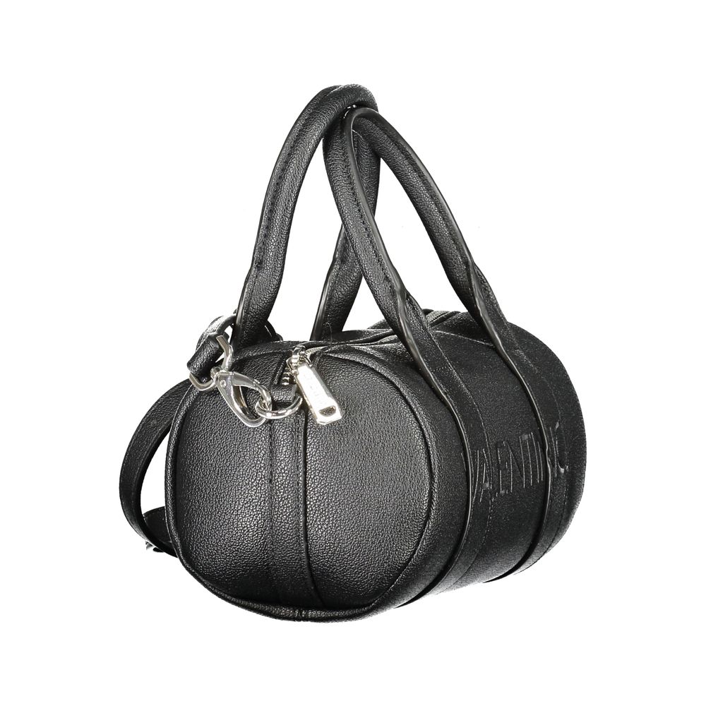 Mario Valentino Black Polyethylene Handbag with handles and adjustable straps, zip closure, internal pockets, and logo, eco-friendly design