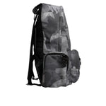 Dolce & Gabbana Gray Cotton Camouflage Logo Plaque Backpack Bag BAG4631