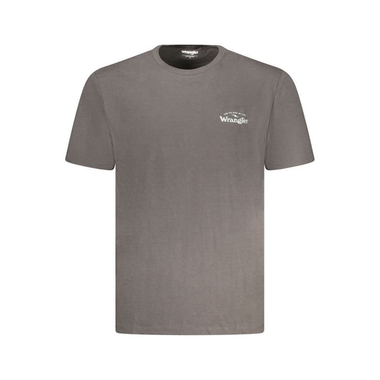 Wrangler Black Cotton T-Shirt with logo, crew neck, graphic print, short sleeve design