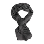 Dolce & Gabbana Gray Logo Print Neck Warmer Wrap Shawl Scarf