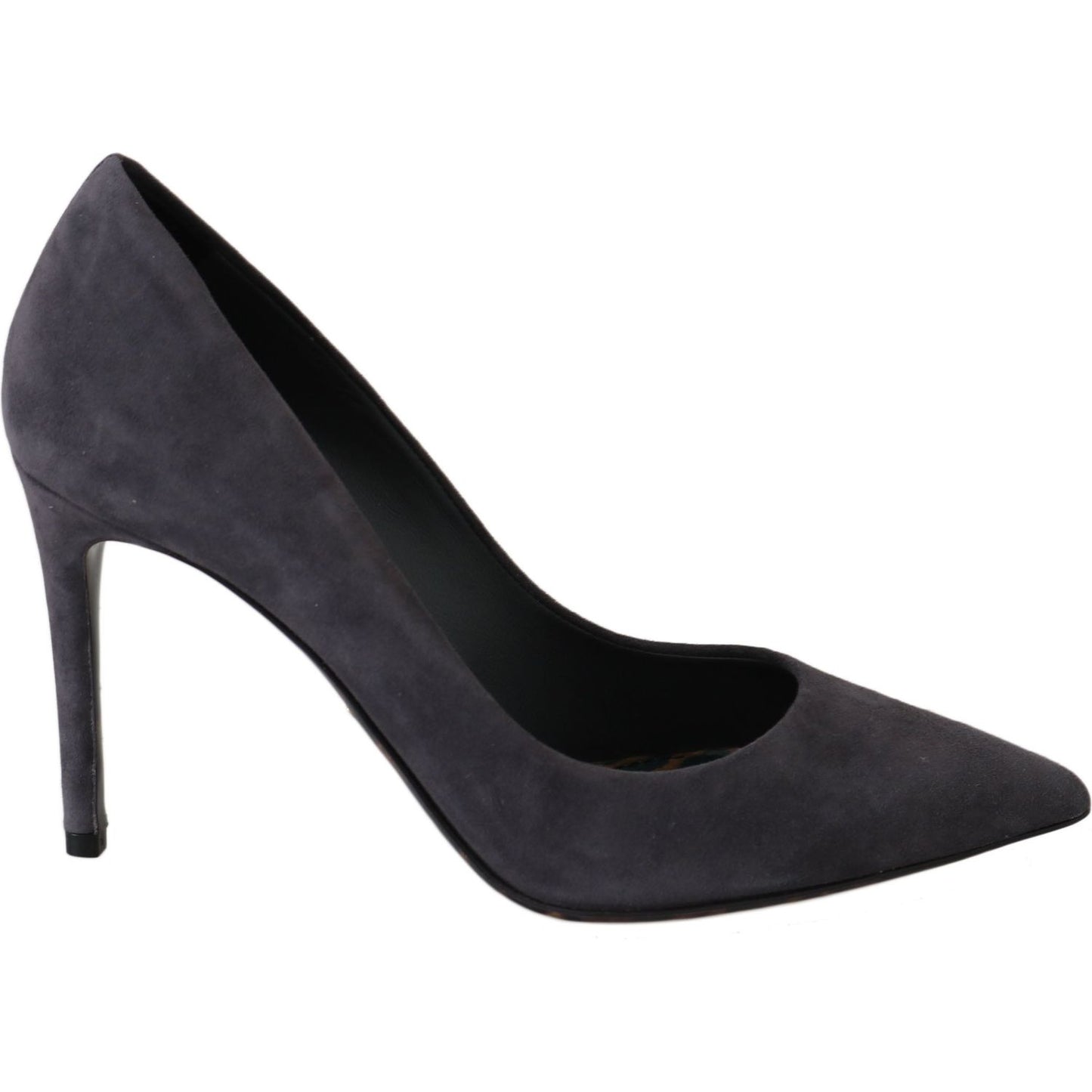 Dolce & Gabbana Gray Suede Leather Stiletto Shoes Heels LA5980-40.5