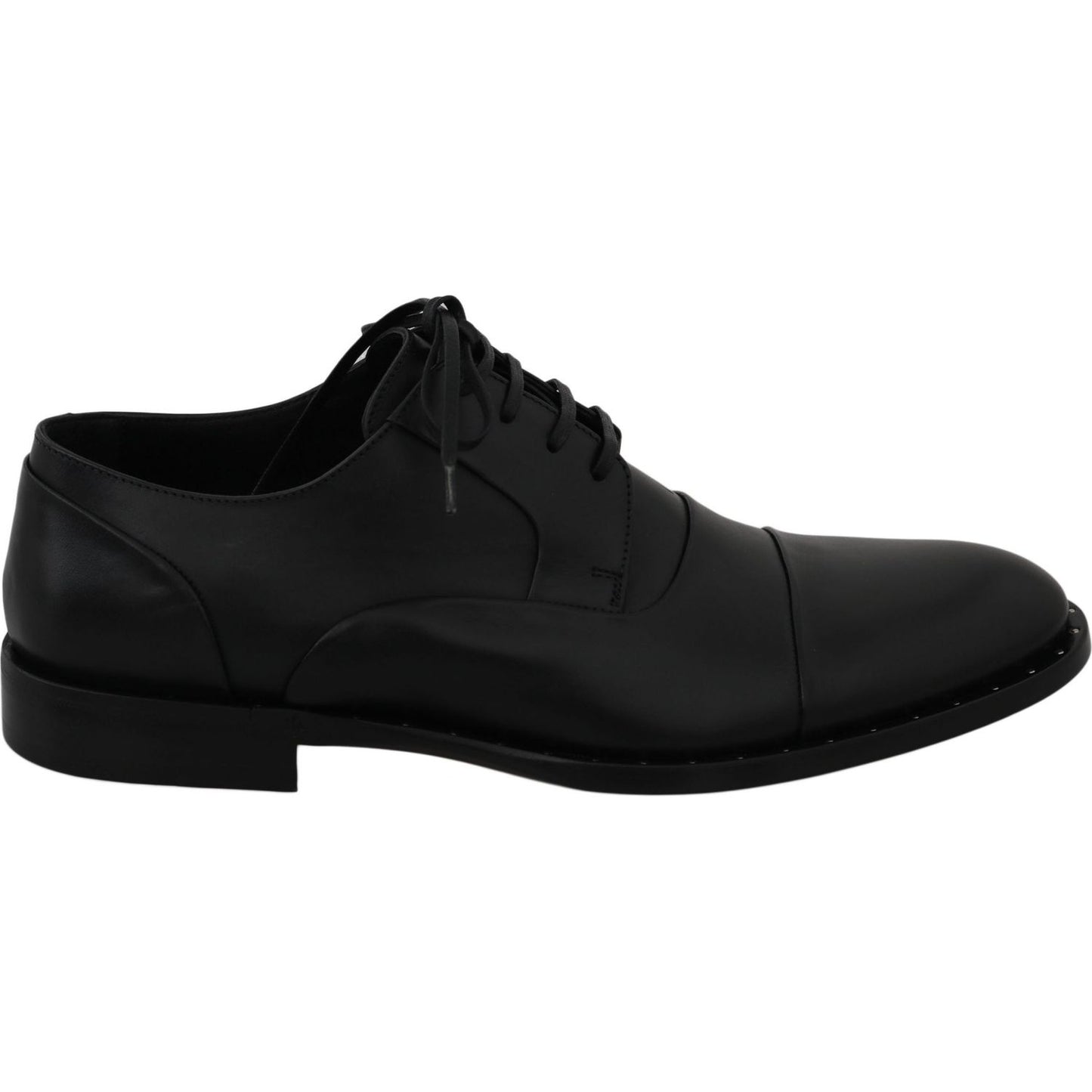 Dolce & Gabbana Black Leather Derby Formal Shoes Dress Shoes
