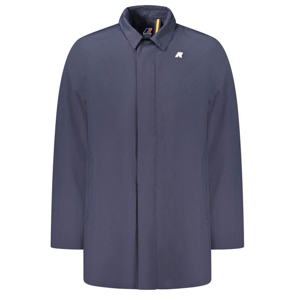 K-WAY Blue Polyamide Men Jacket KW-38794-XL