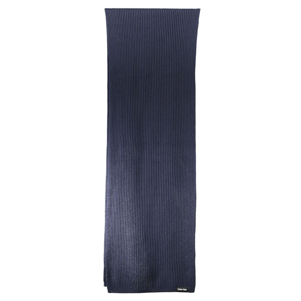 Calvin Klein Blue Cotton Scarf