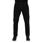 Dolce & Gabbana Black Cotton Logo Plaque Slim Fit Denim Jeans PAN76341-52