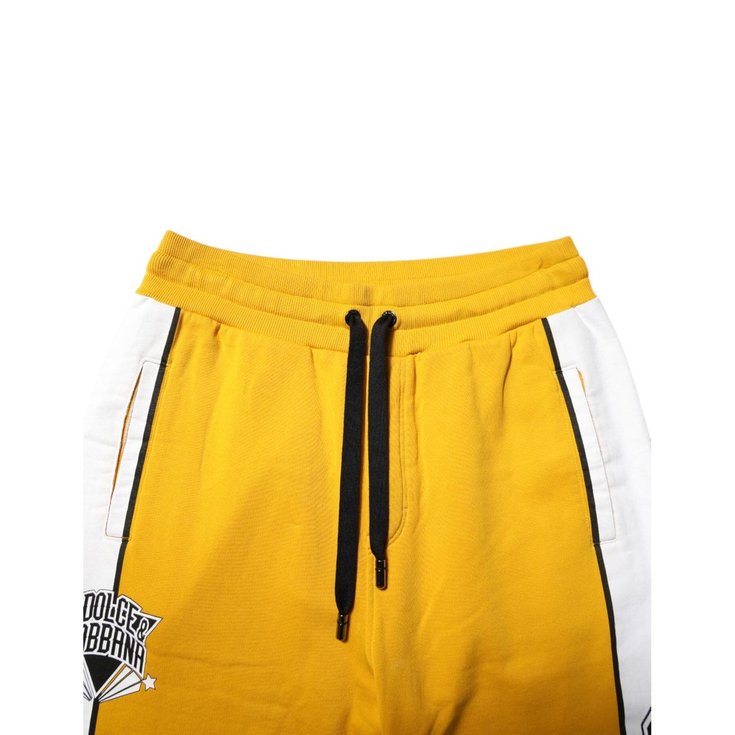 Dolce & Gabbana Yellow Cotton Sweatpant Jogger Trouser Pants