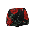 Dolce & Gabbana Black Floral High Waist Women Hot Pants Shorts PAN74909-40
