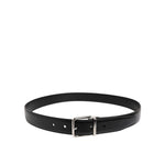 Dolce & Gabbana Black Classic Leather Metal Buckle Belt