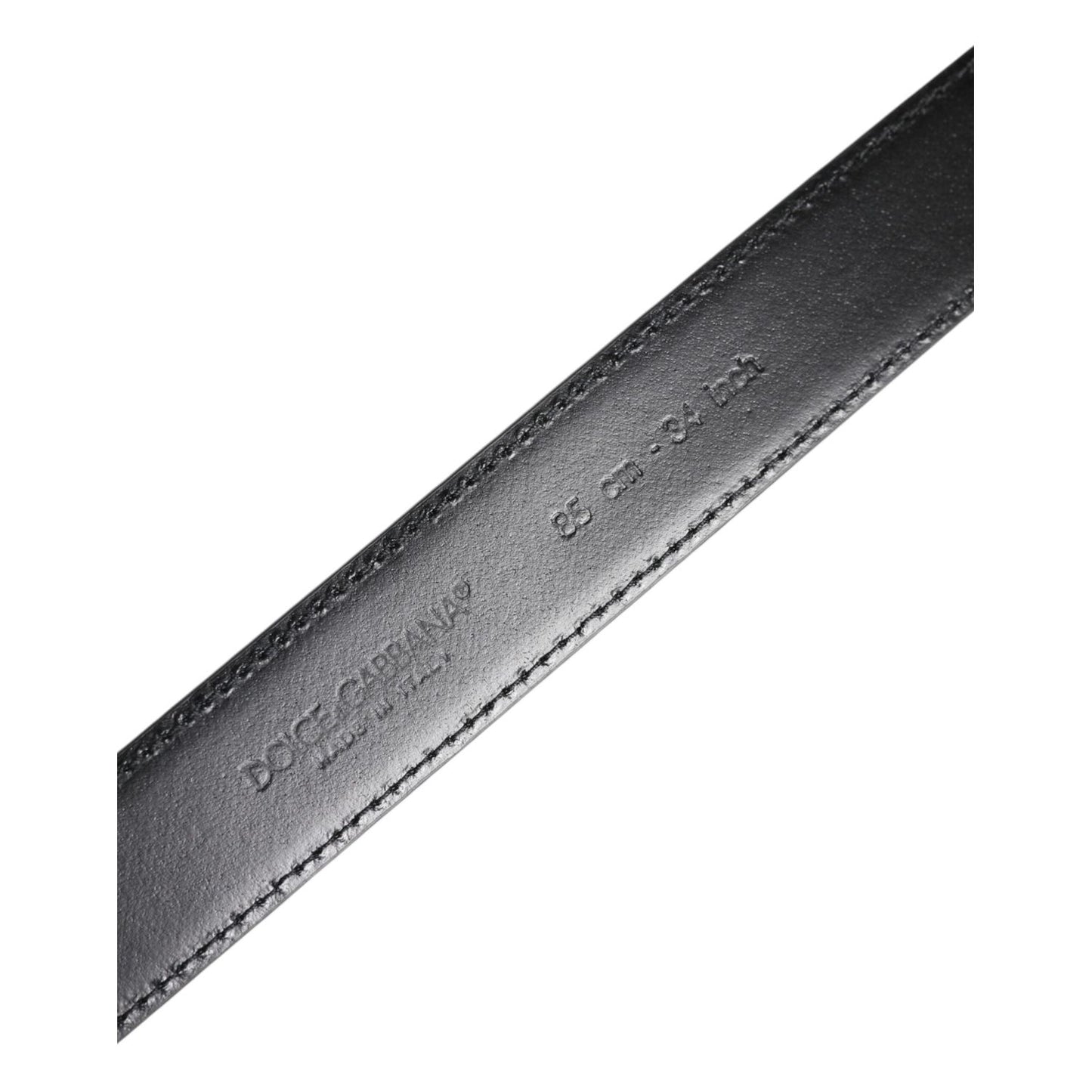Dolce & Gabbana Black Classic Leather Metal Buckle Belt