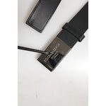 Dolce & Gabbana Black Leather Classic Metal Logo Buckle Belt