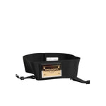 Dolce & Gabbana Black Leather Logo Wide Waist Belt Suspender