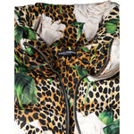 Dolce & Gabbana Multicolor Leopard Rose Puffer Quilted Jacket JKT41492-40
