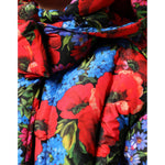 Dolce & Gabbana Multicolor Floral Hooded Puffer Coat Jacket JKT41494-44