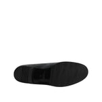 Dolce & Gabbana Black Velvet Slip On Loafers Formal Shoes