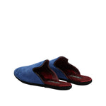 Dolce & Gabbana Blue Suede Capra Slides Flat Slipper Shoes