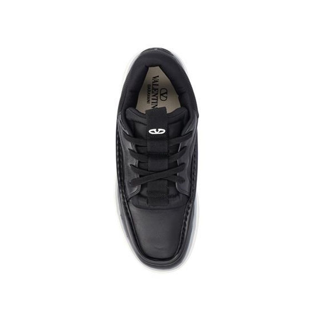 Valentino Garavani Black Lamb Leather Chunky Sneakers