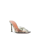 Amina Muaddi Alexa Glass 95 Snake Sandals
