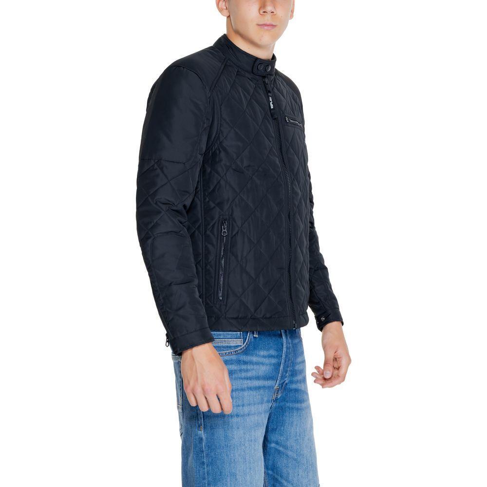 Replay Black Polyamide Jackets & Coat RE-14825400009-IT44 | S