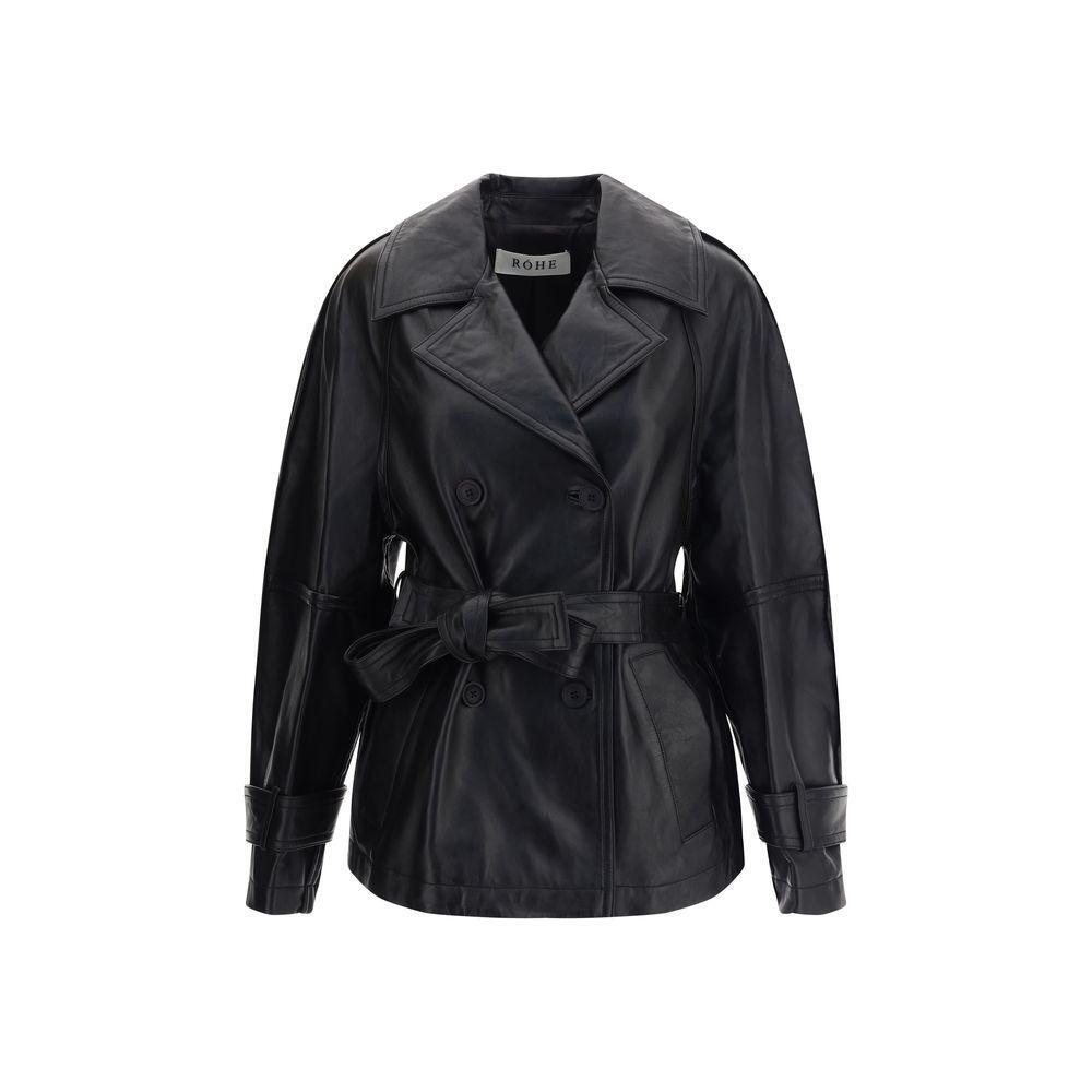 Rohe Double-breasted leather Jacket RO-41611145001-IT36 | XS