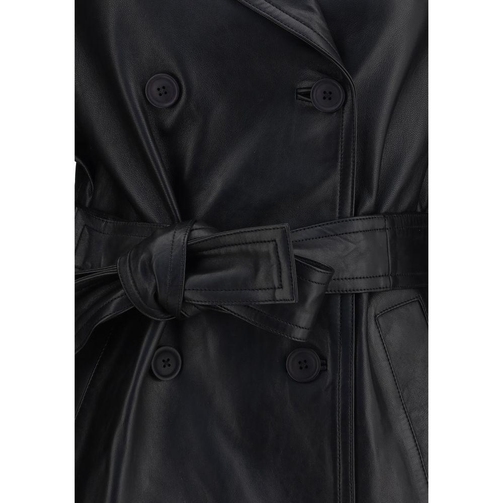 Rohe Double-breasted leather Jacket RO-41611145001-IT36 | XS