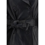 Rohe Double-breasted leather Jacket RO-41611145001-IT36 | XS