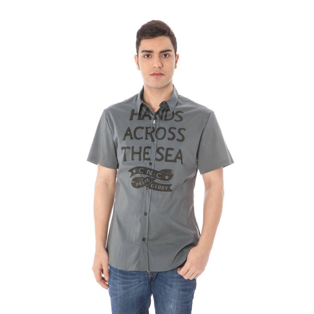 Costume National Gray Cotton Shirt CO-6274-IT50 | L