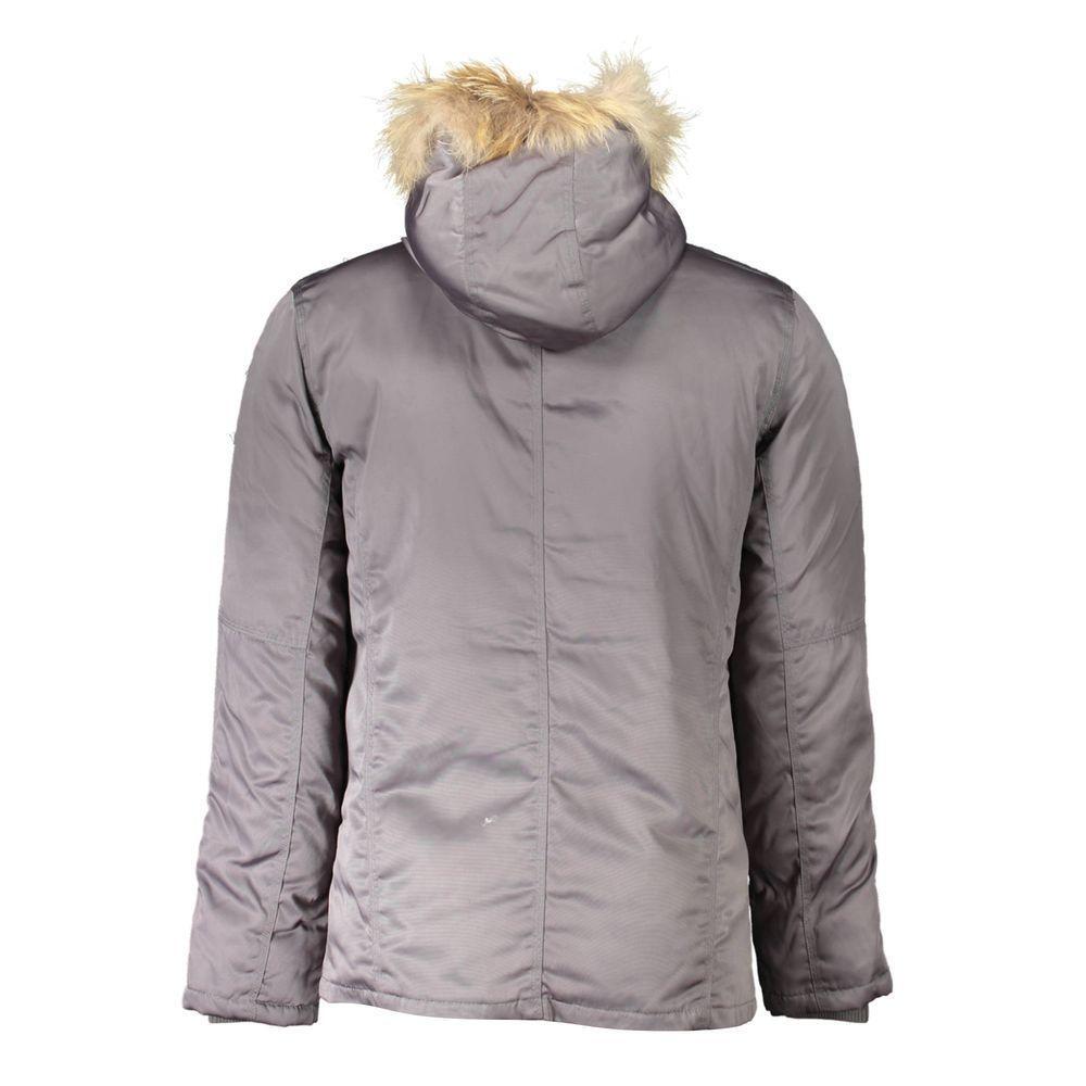 2 Special Gray Polyester Jackets & Coat SP-19947-L