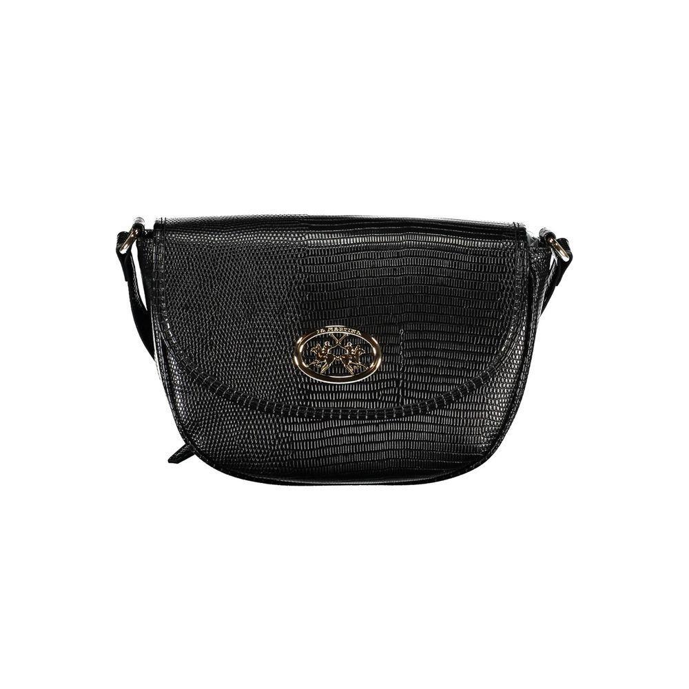 La Martina Black Polyethylene Handbag LA-20562