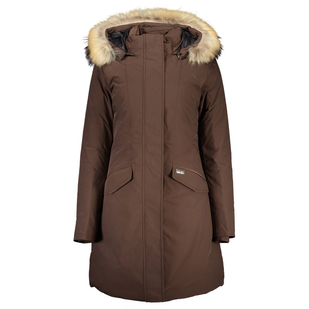 Woolrich Brown Cotton Jackets & Coat WO-24345-L