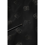 Dolce & Gabbana Black Polyester Logo Monogram Coat Jacket JKT41513-50